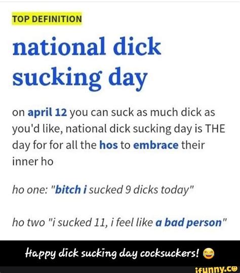 Natonal suck dick day
