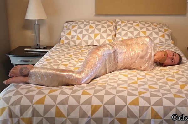 Blanket bondage mummification Fergie peed herself