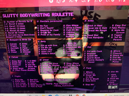 Body writing fap roulette Vagina orgasm video