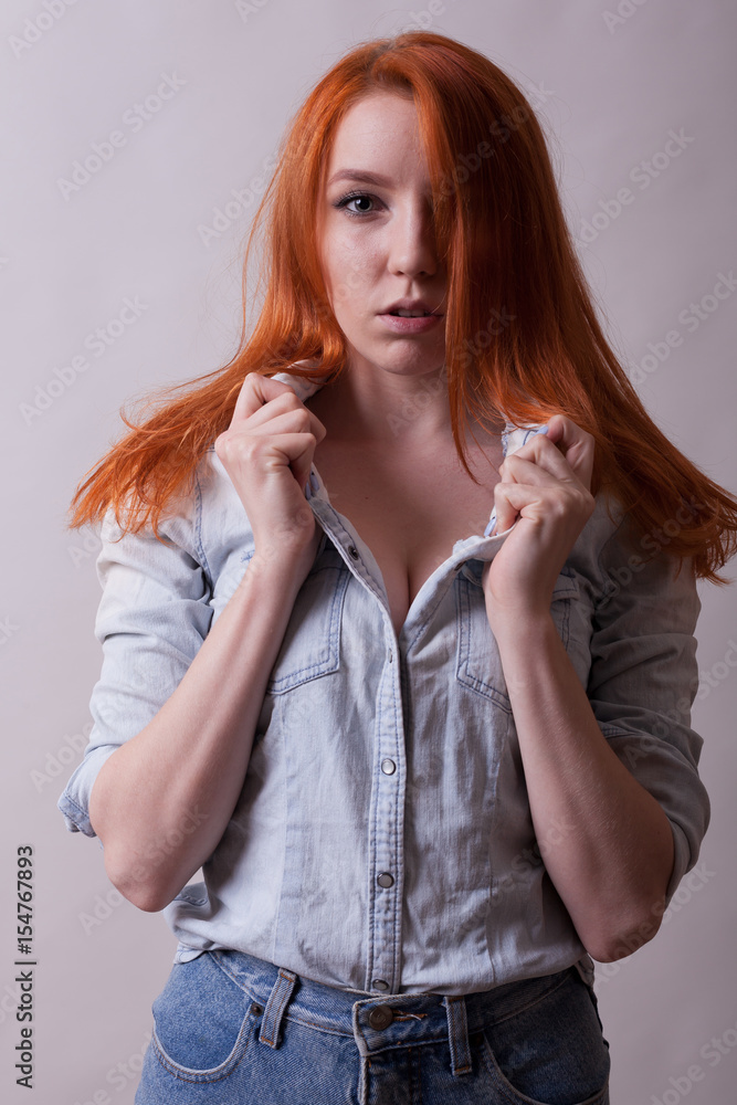 Busty redhead girl Peony asian bistro