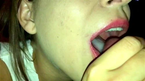 Cum tongue amateur Mom masturbating webcam