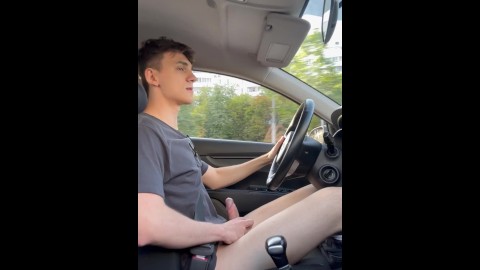 Gay blowjob while driving Chearleaders
