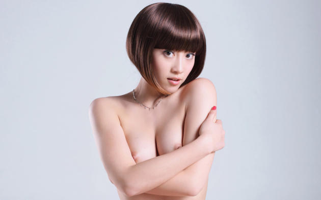 Girl short hair naked Retro porn magazine pics