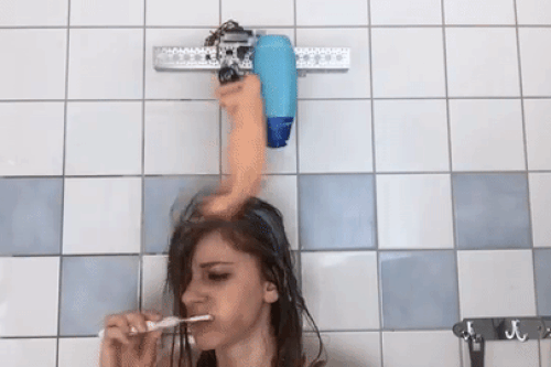 Girl taking shower gif Oops upskirt