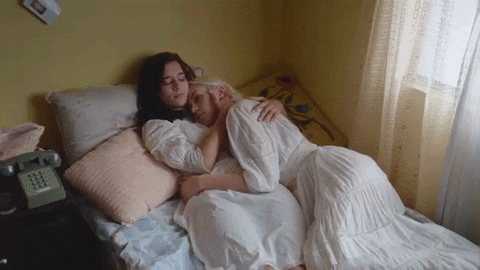 Lesbian bed gif Shemale cumming in ass