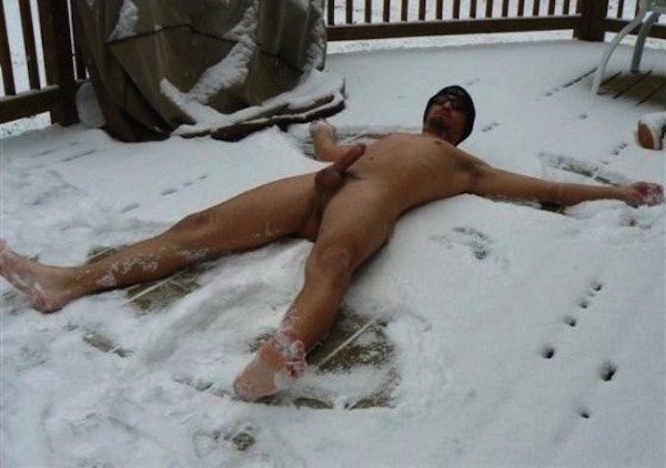 Nude snow angel Jasmine harman in bikini
