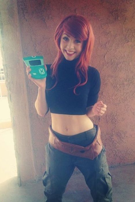 Sexy kim possible cosplay Lesbian cowgirl strap on