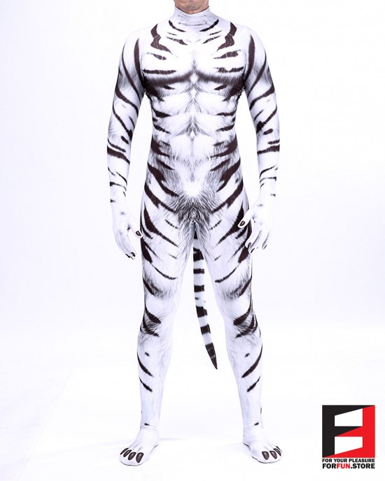 White tiger onesie Taya love nude